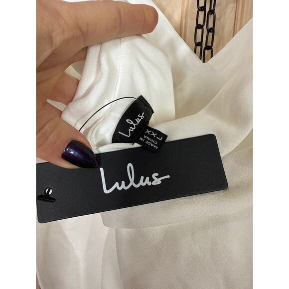 NWT Lulus Perfection Bound White Sleeveless Cowl Back Mini Dress Party Size XXL - Picture 6 of 7